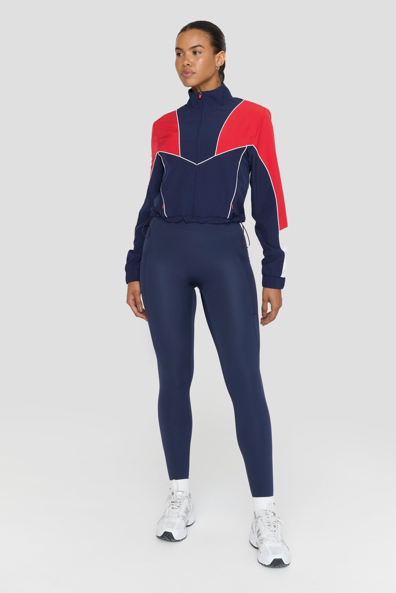 Reversible Woven Track Jacket - Navy And Chilli Red