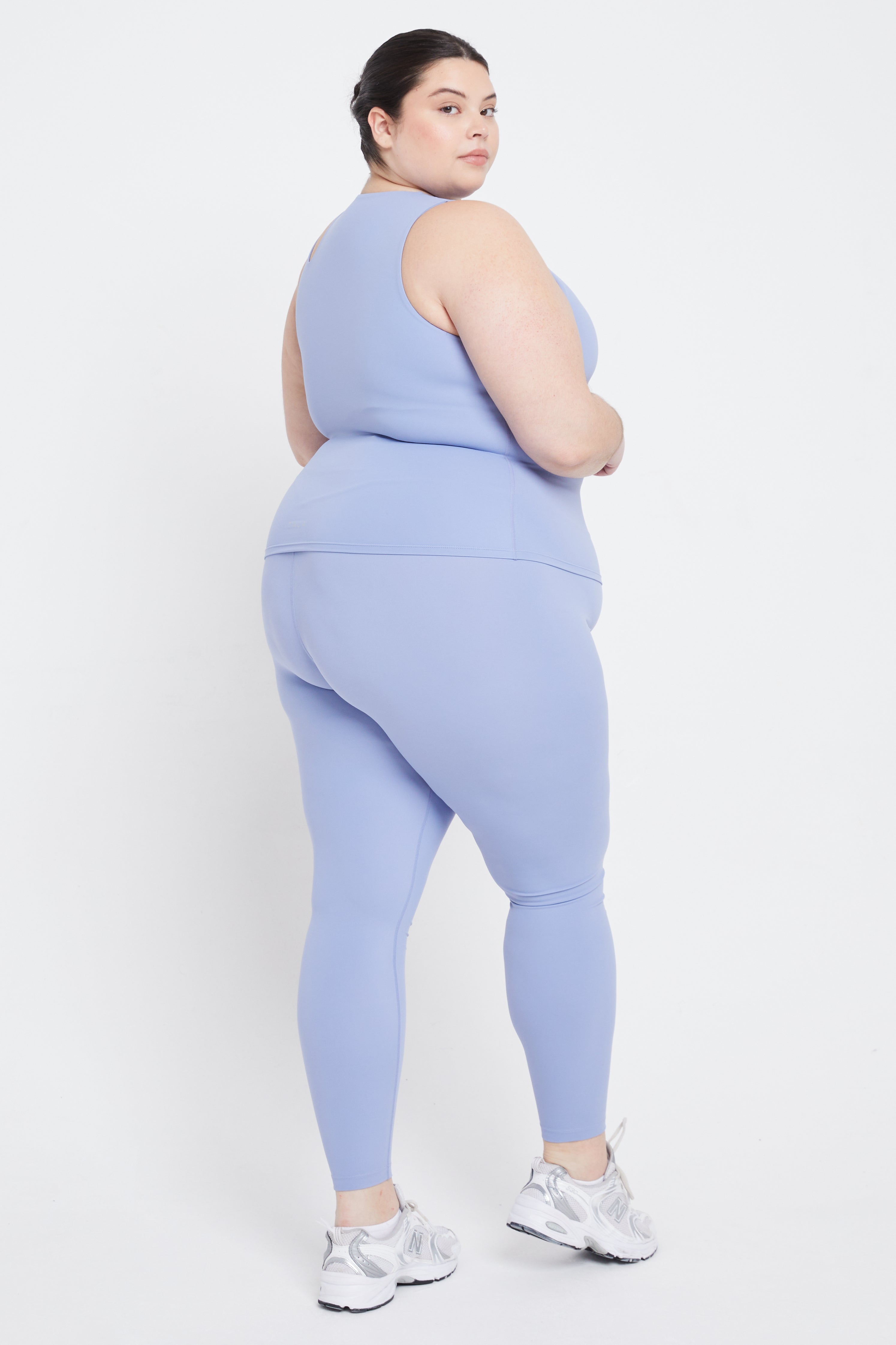 SkinLuxe Built-In Support Cut Out Shoulder Vest - Cornflower Blue