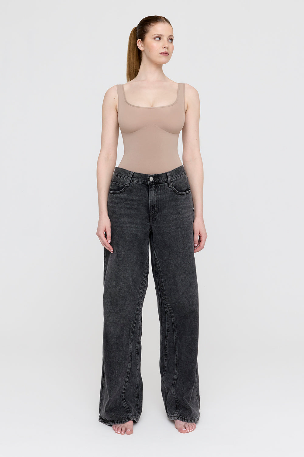 365 Contour Strappy Shaping Bodysuit - Cappuccino