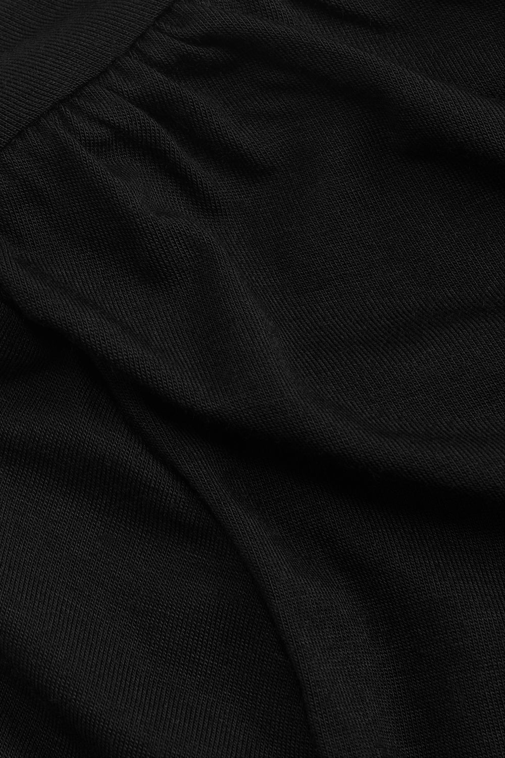 365 Asymmetric Ruched Side Long Sleeve Mini Dress - Shadow Black