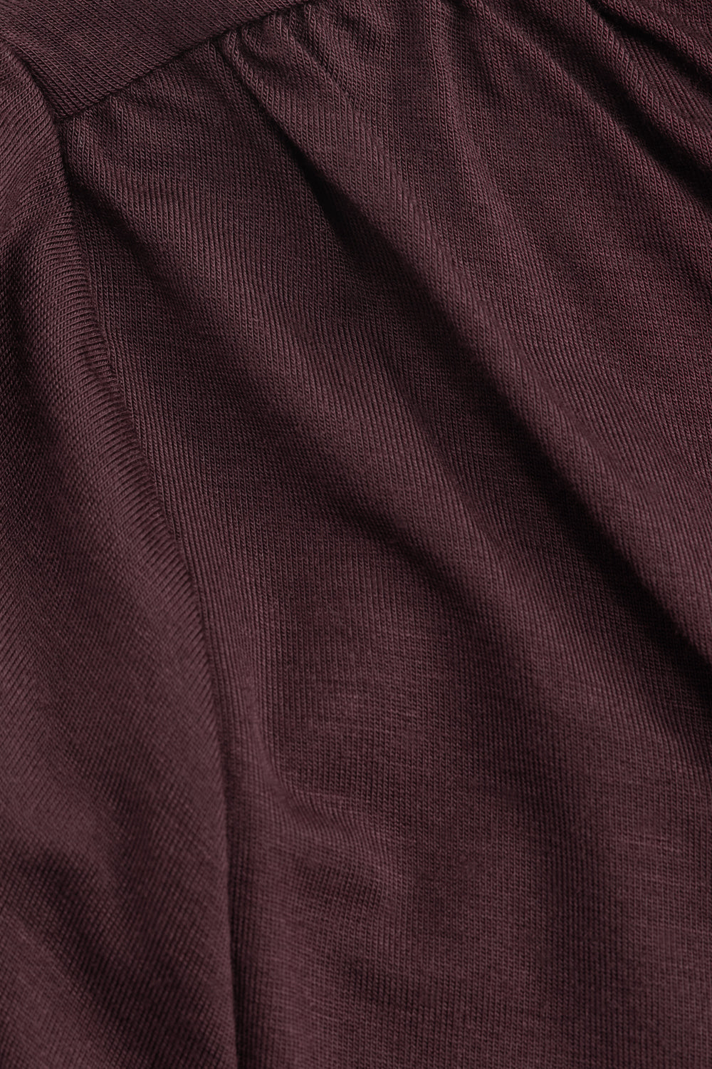 365 Asymmetric Ruched Side Long Sleeve Mini Dress - Mulled Wine