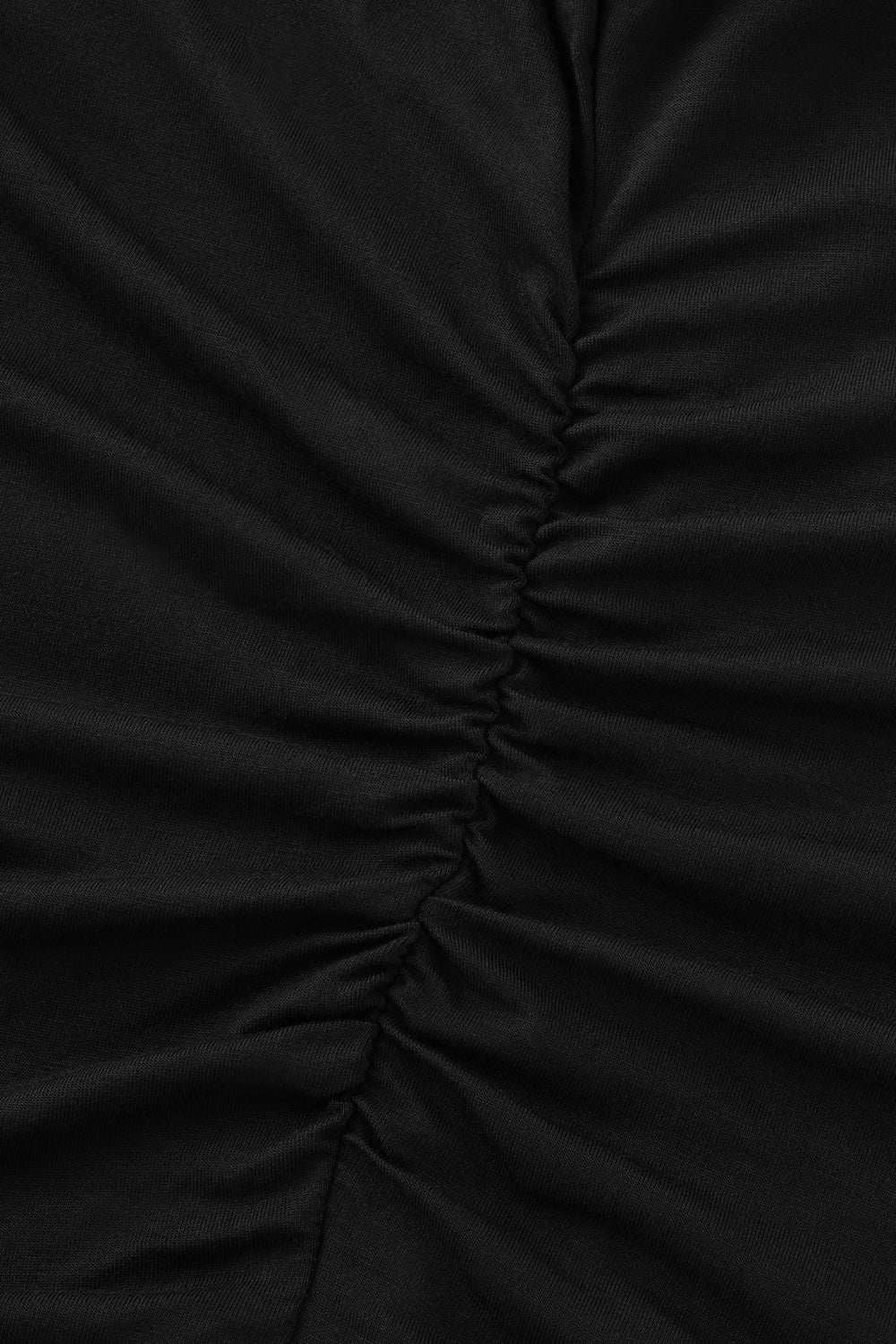 365 Ruched Side Boat Neck Top - Shadow Black