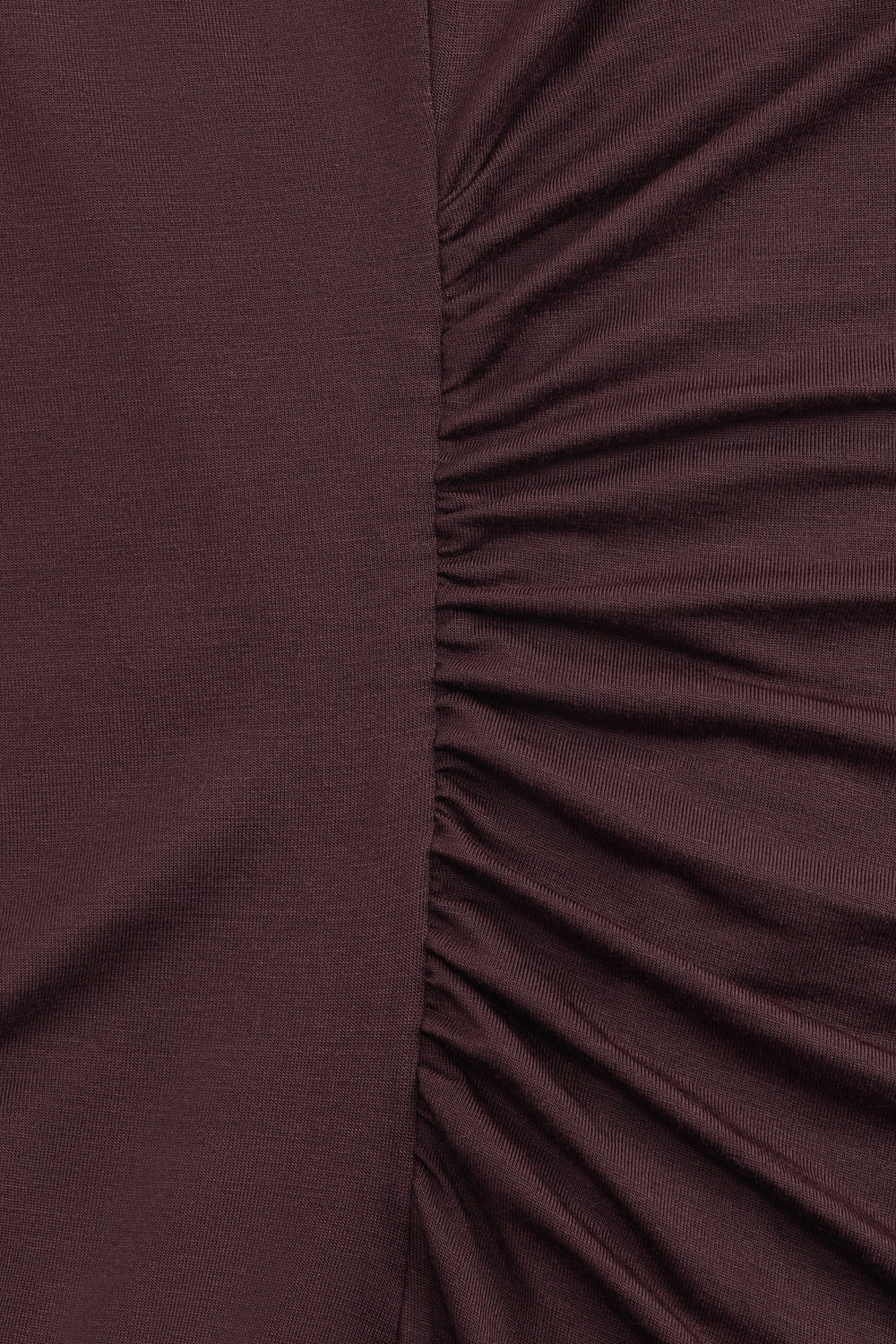 365 Ruched Side Boat Neck Maxi Dress - Mulled Wine