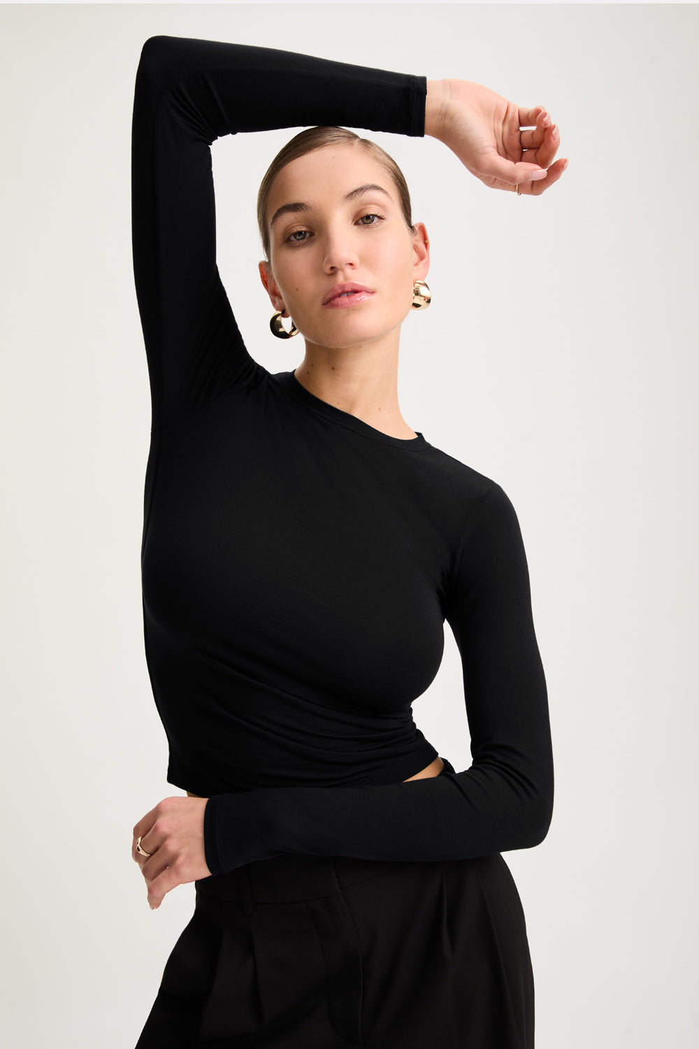 365 Long Sleeve Top - Shadow Black