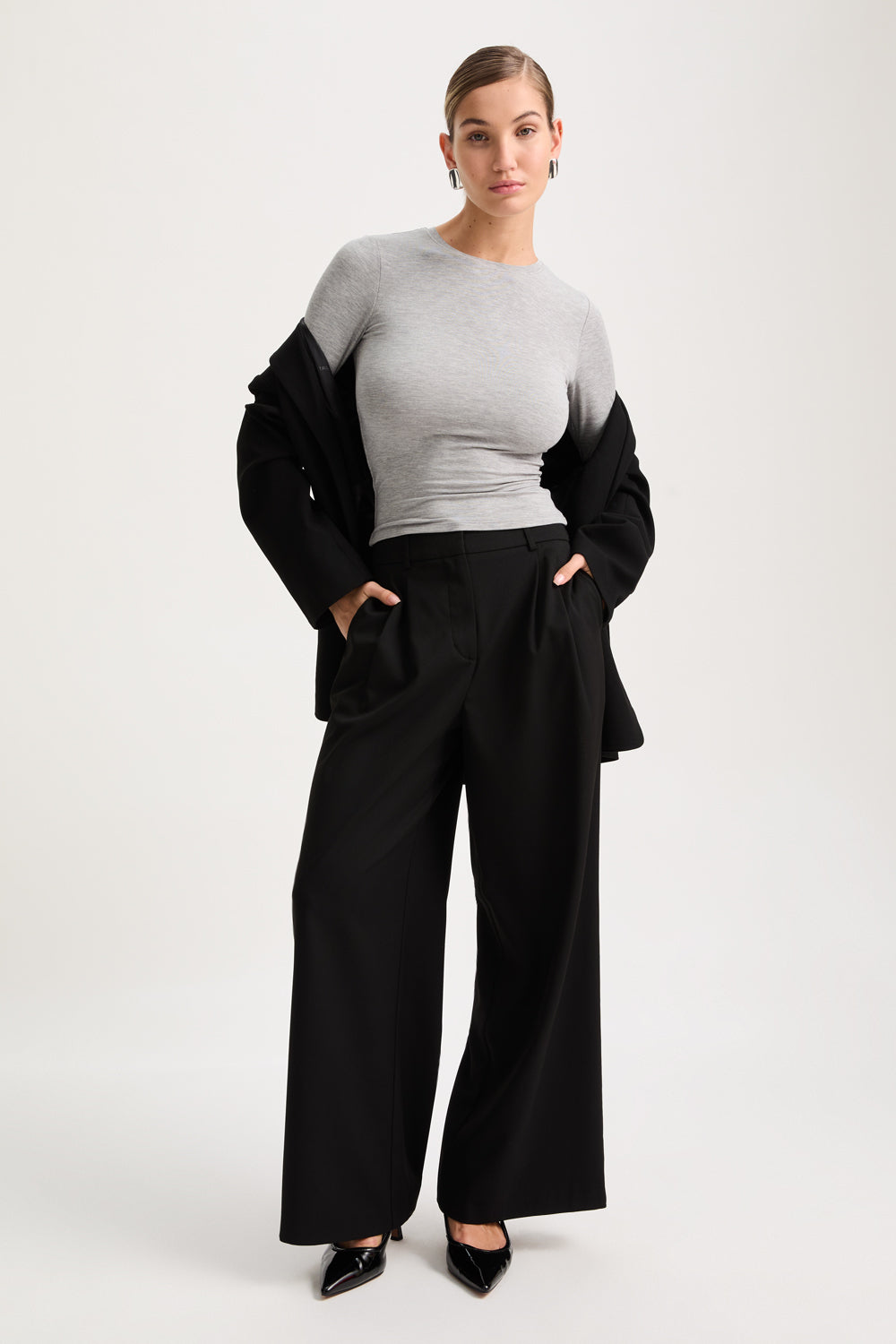 365 Long Sleeve Top - Grey Marl