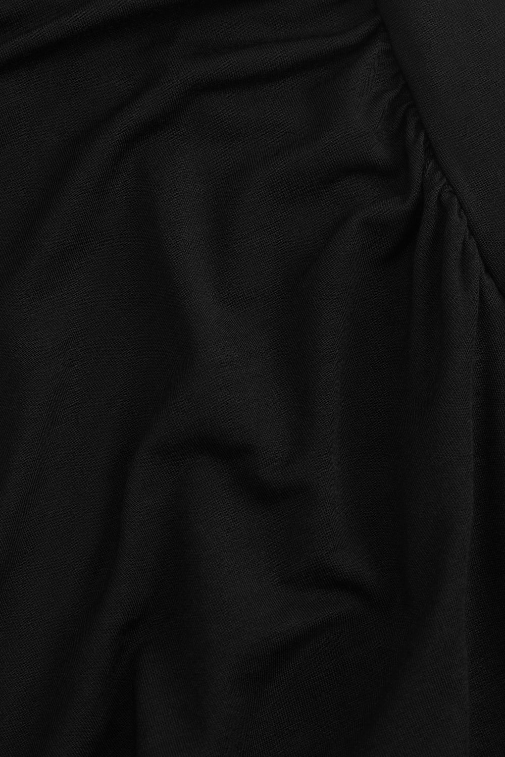 365 Ruched Side Bardot Maxi Dress - Shadow Black