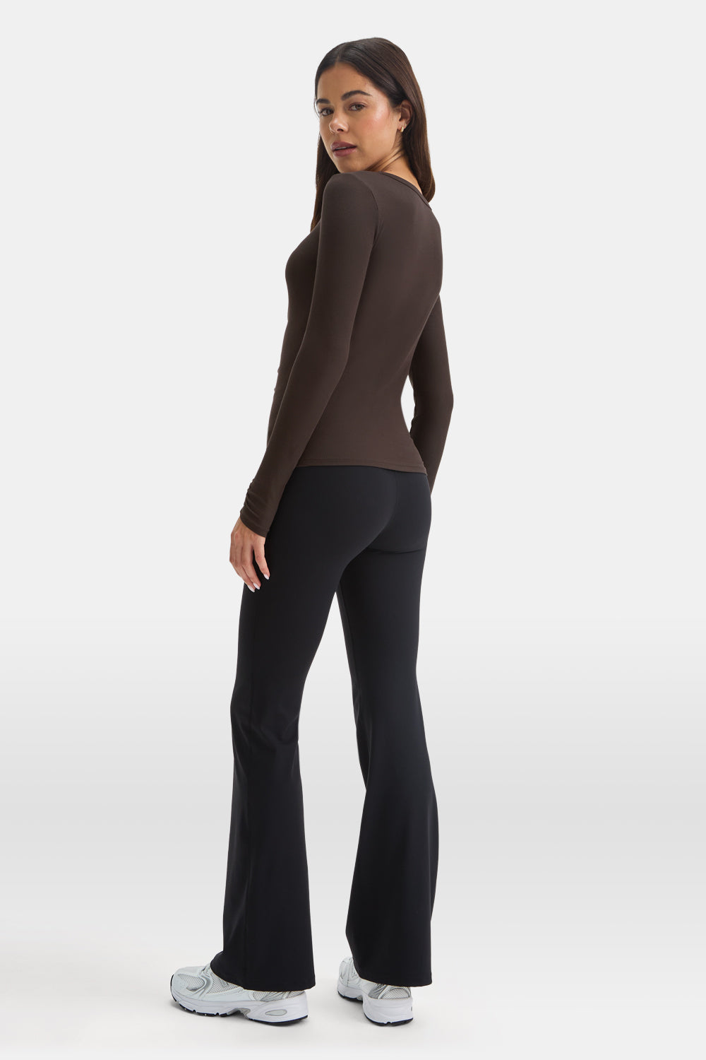 365 Sculpting Lounge Gathered Button Up Cardigan - Espresso