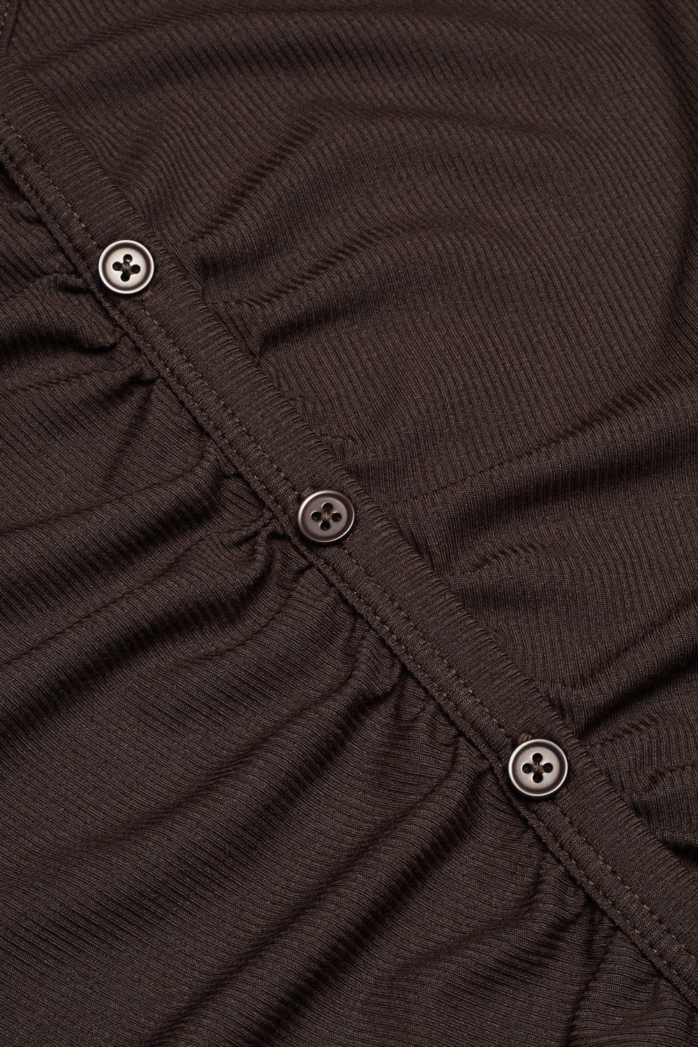 365 Sculpting Lounge Gathered Button Up Cardigan - Espresso