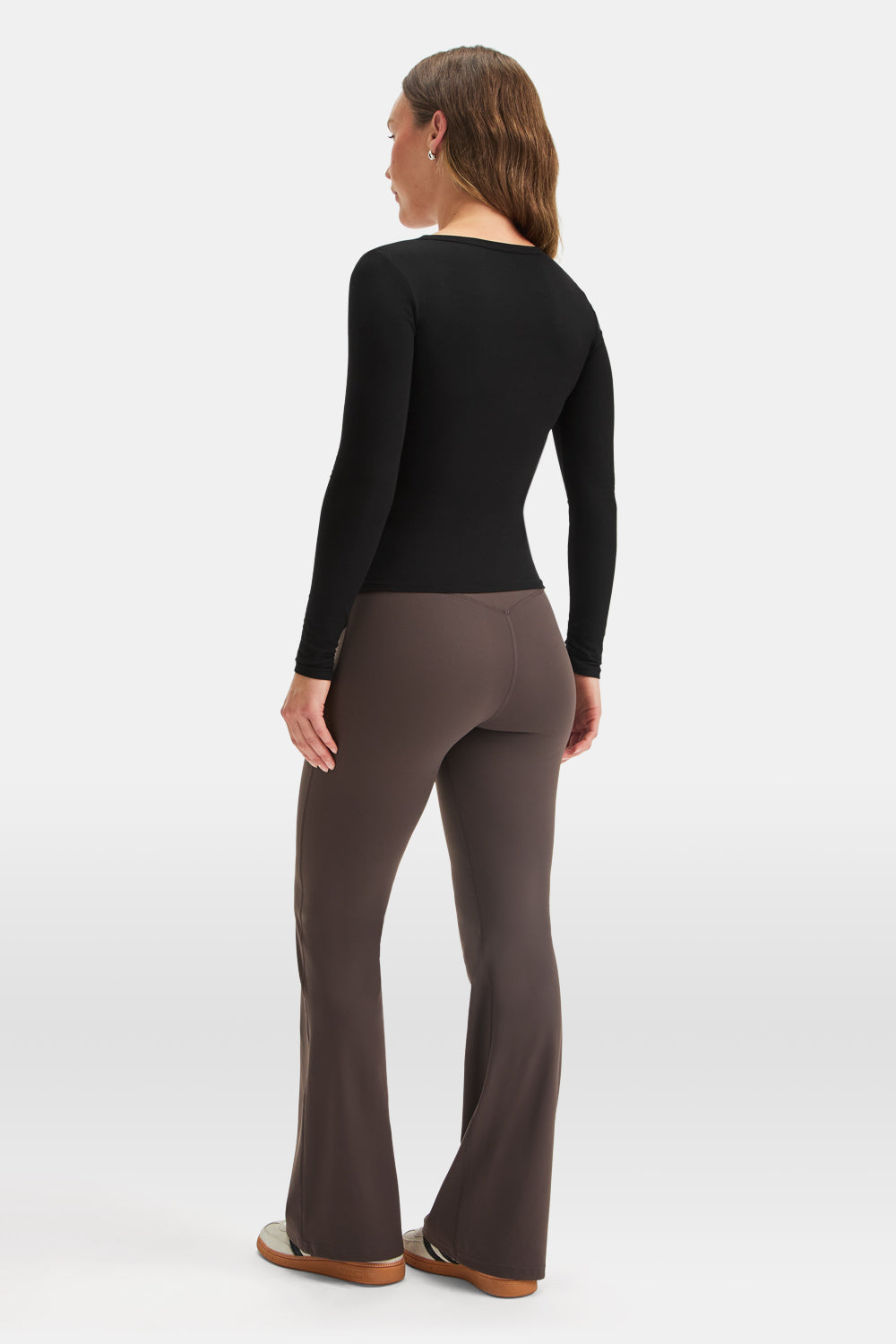 365 Sculpting Lounge Gathered Button Up Cardigan - Shadow Black