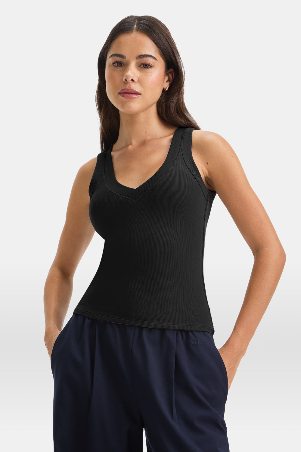 365 Sculpting Lounge Reversible Tank - Shadow Black