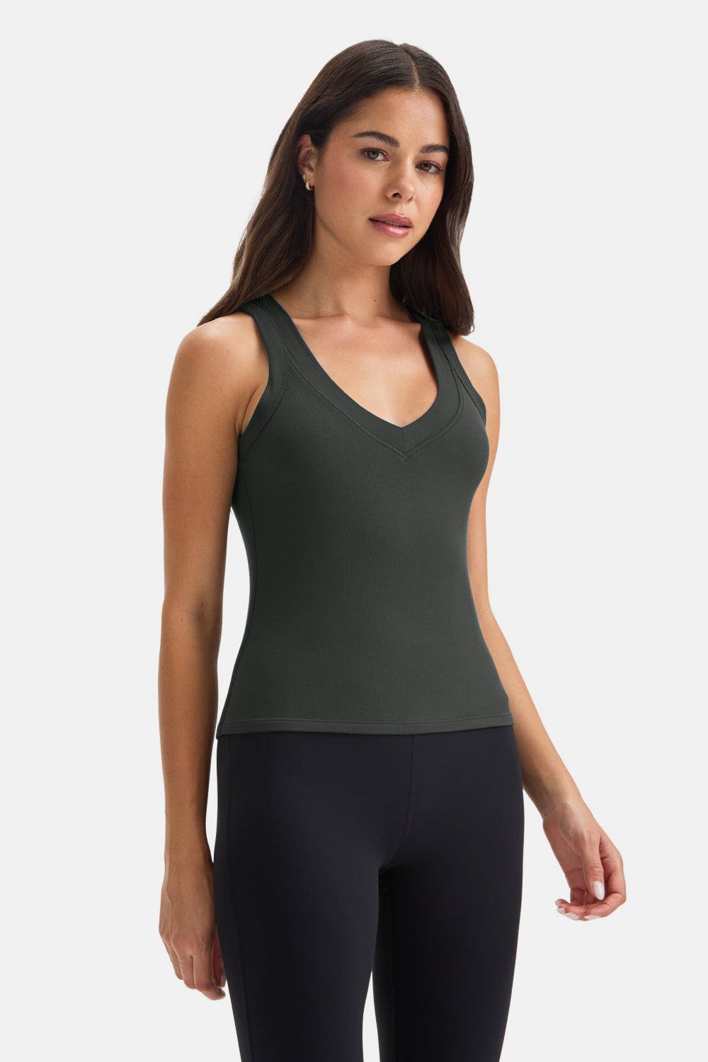 365 Sculpting Lounge Reversible Tank - Dark Moss