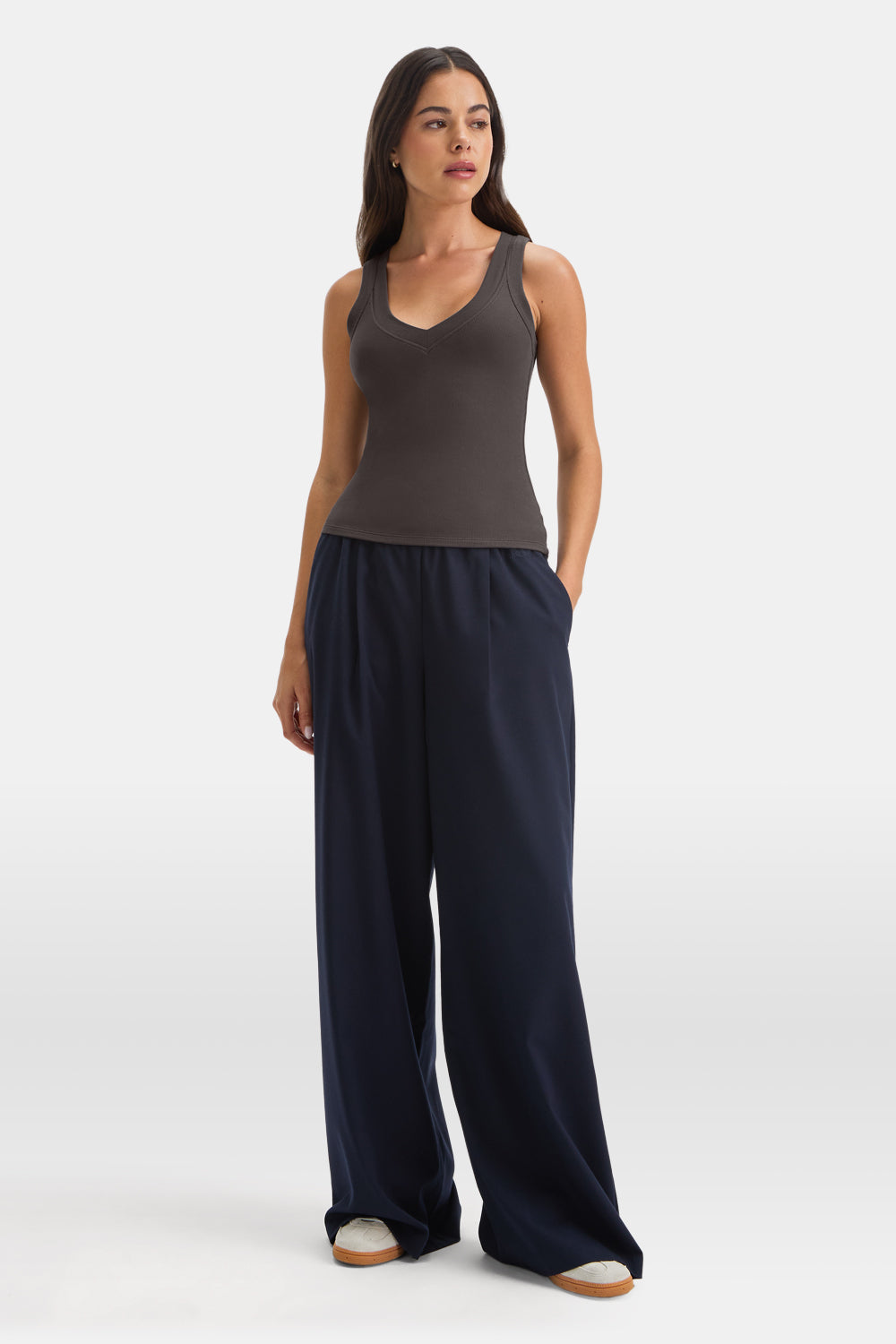 365 Sculpting Lounge Reversible Tank - Mocha Brown