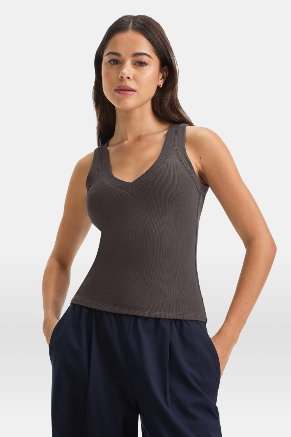 365 Sculpting Lounge Reversible Tank - Mocha Brown