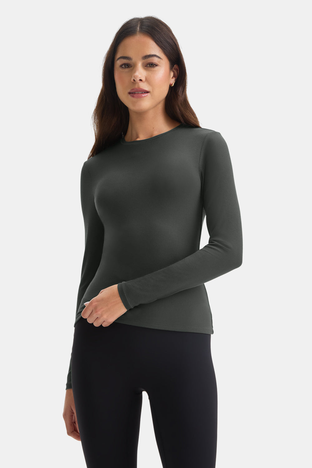 365 Sculpting Lounge Top - Dark Moss