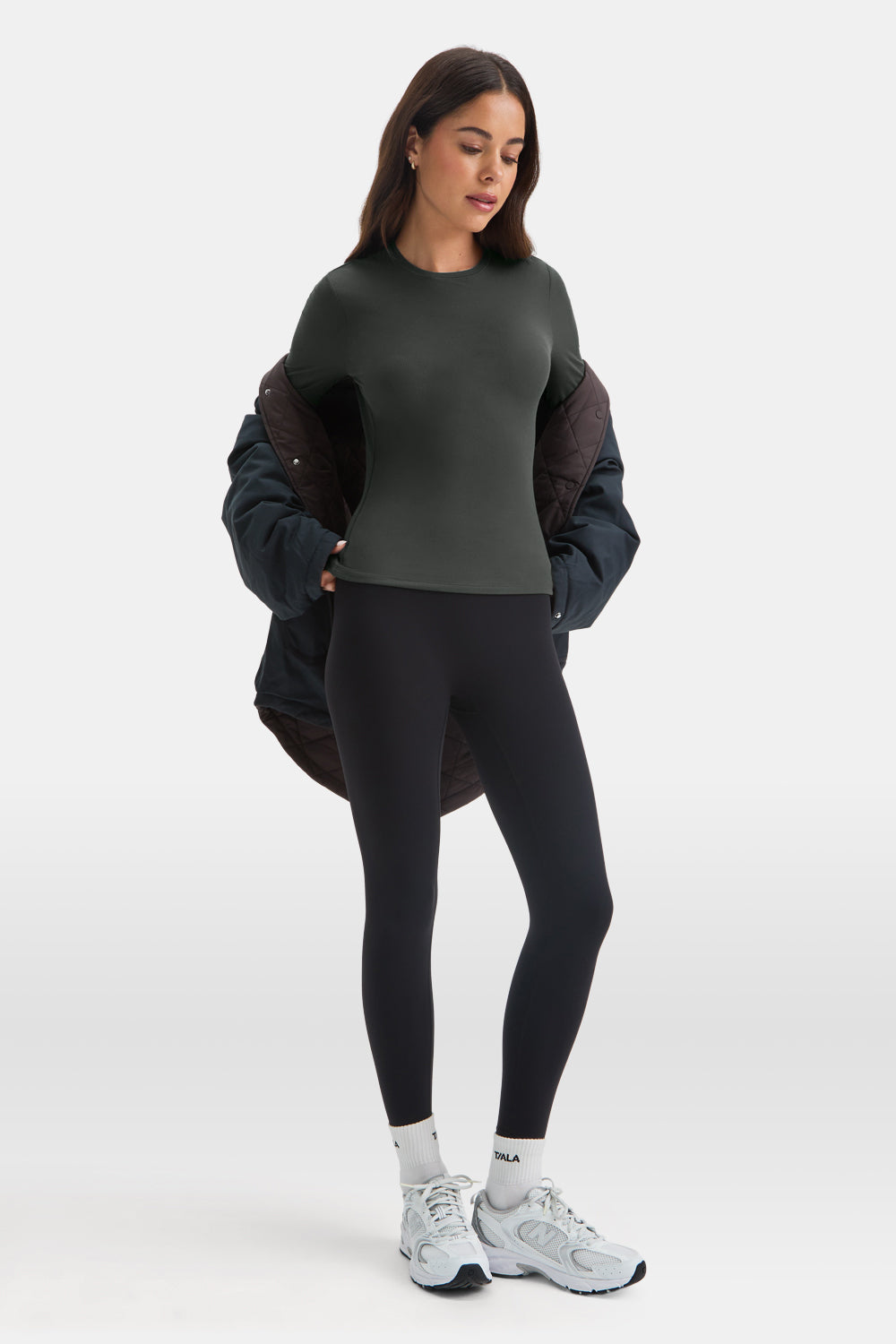 365 Sculpting Lounge Top - Dark Moss