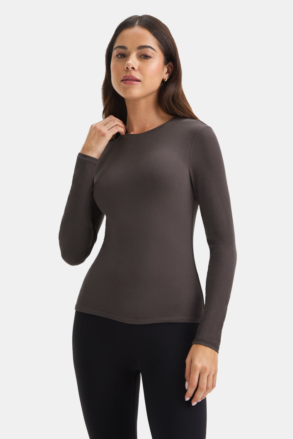 365 Sculpting Lounge Top - Mocha Brown