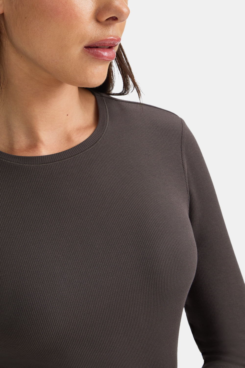 365 Sculpting Lounge Top - Mocha Brown