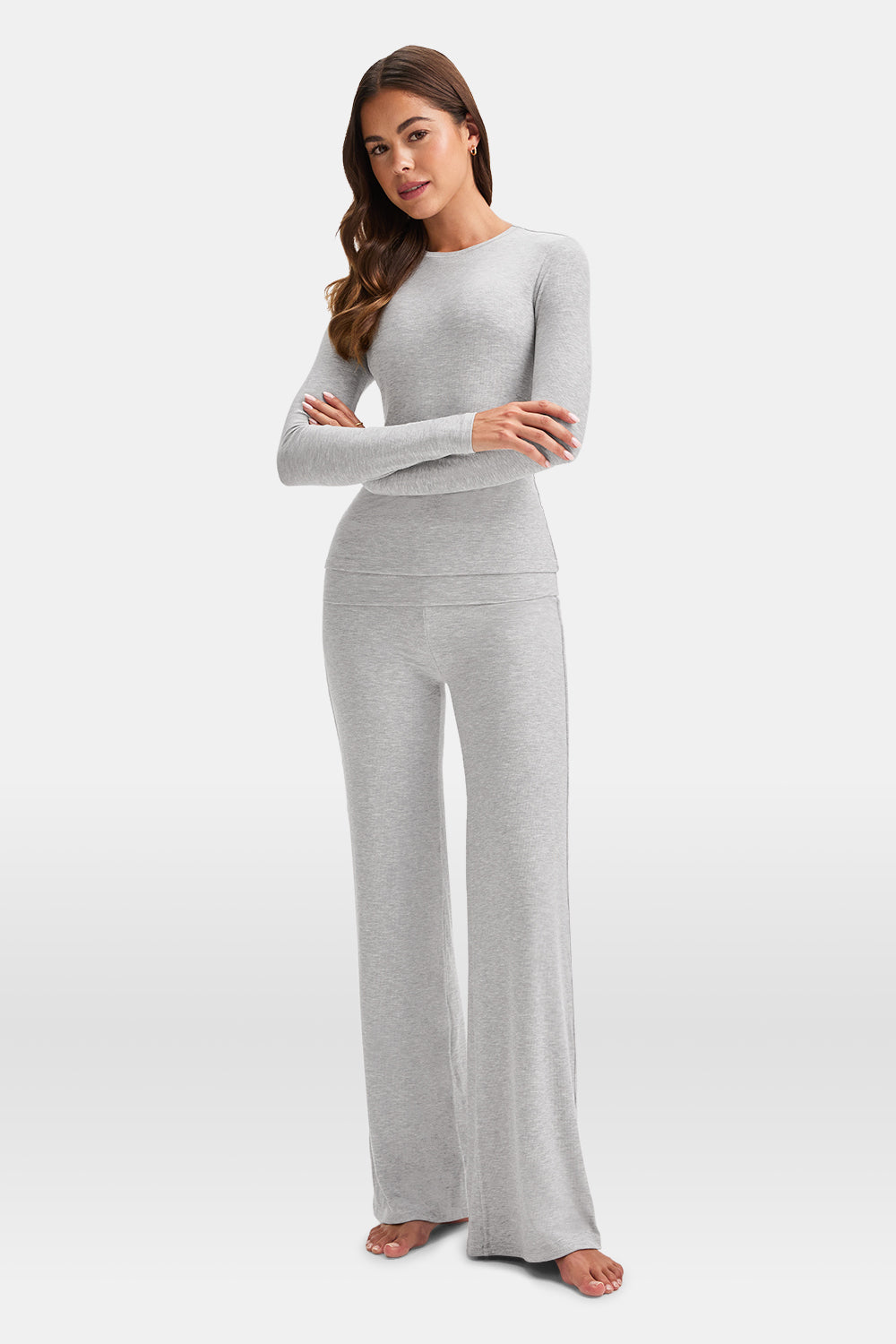 365 Sculpting Lounge Top - Grey Marl