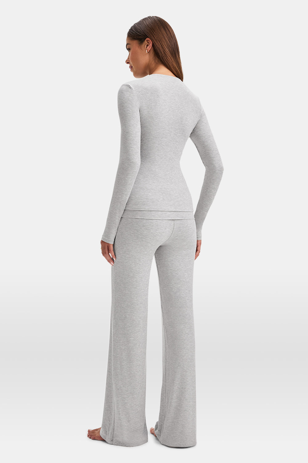 365 Sculpting Lounge Top - Grey Marl