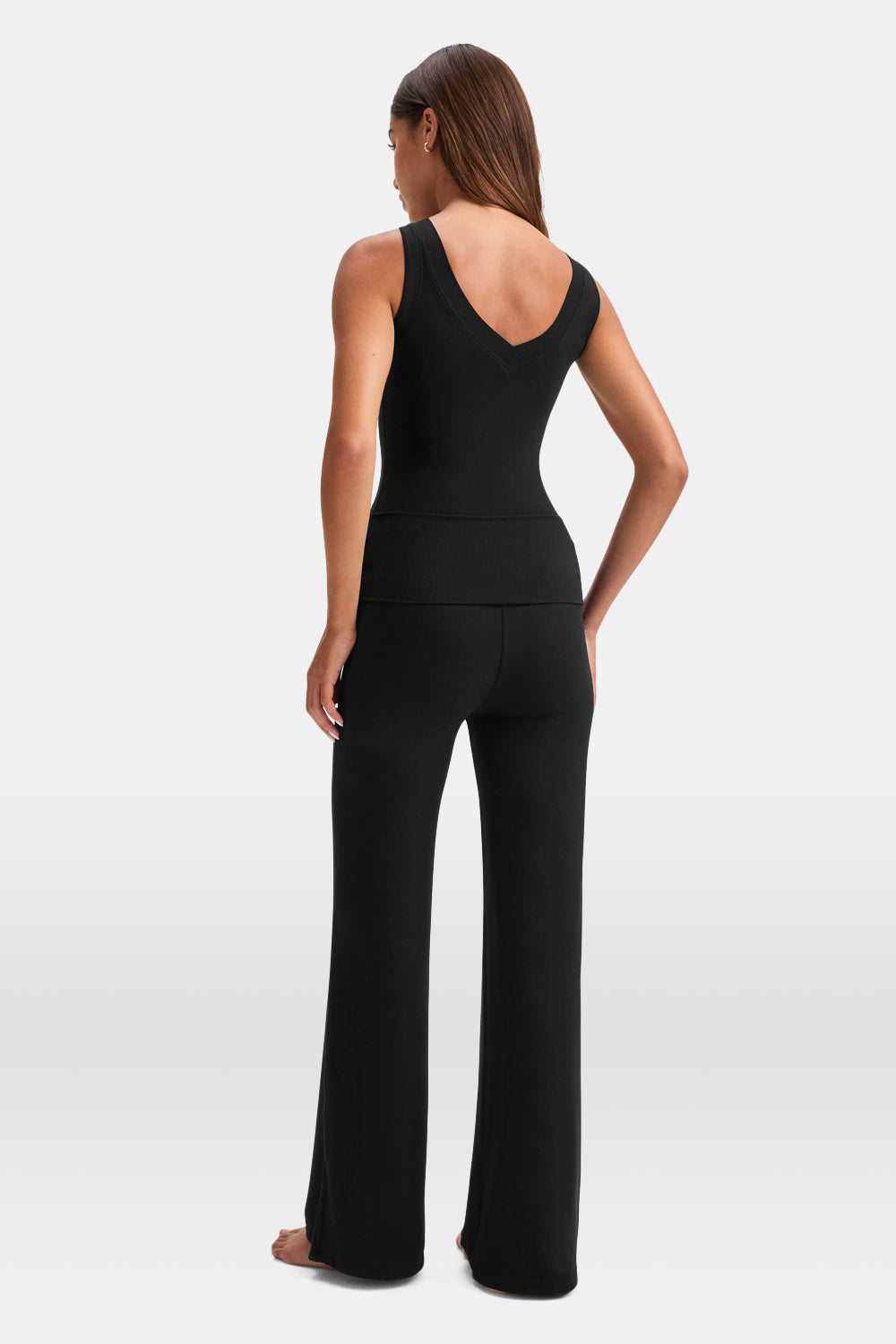 365 Sculpting Lounge Flared Trousers - Shadow Black