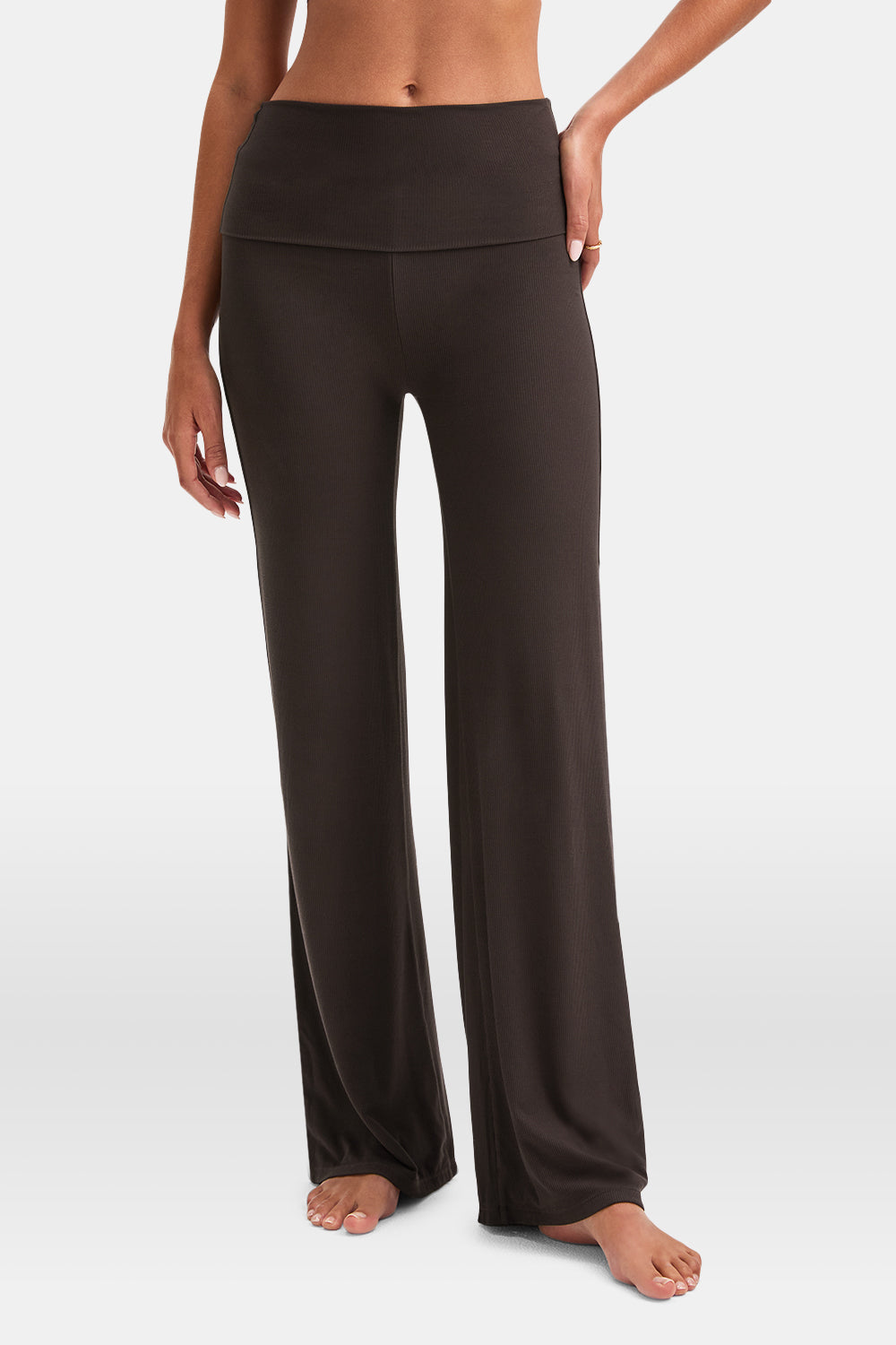 365 Sculpting Lounge Flared Trousers - Espresso