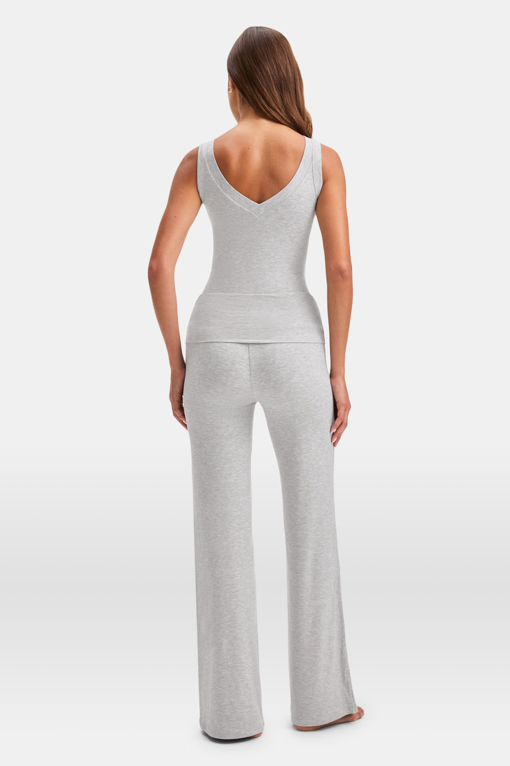 365 Sculpting Lounge Flared Trousers - Grey Marl