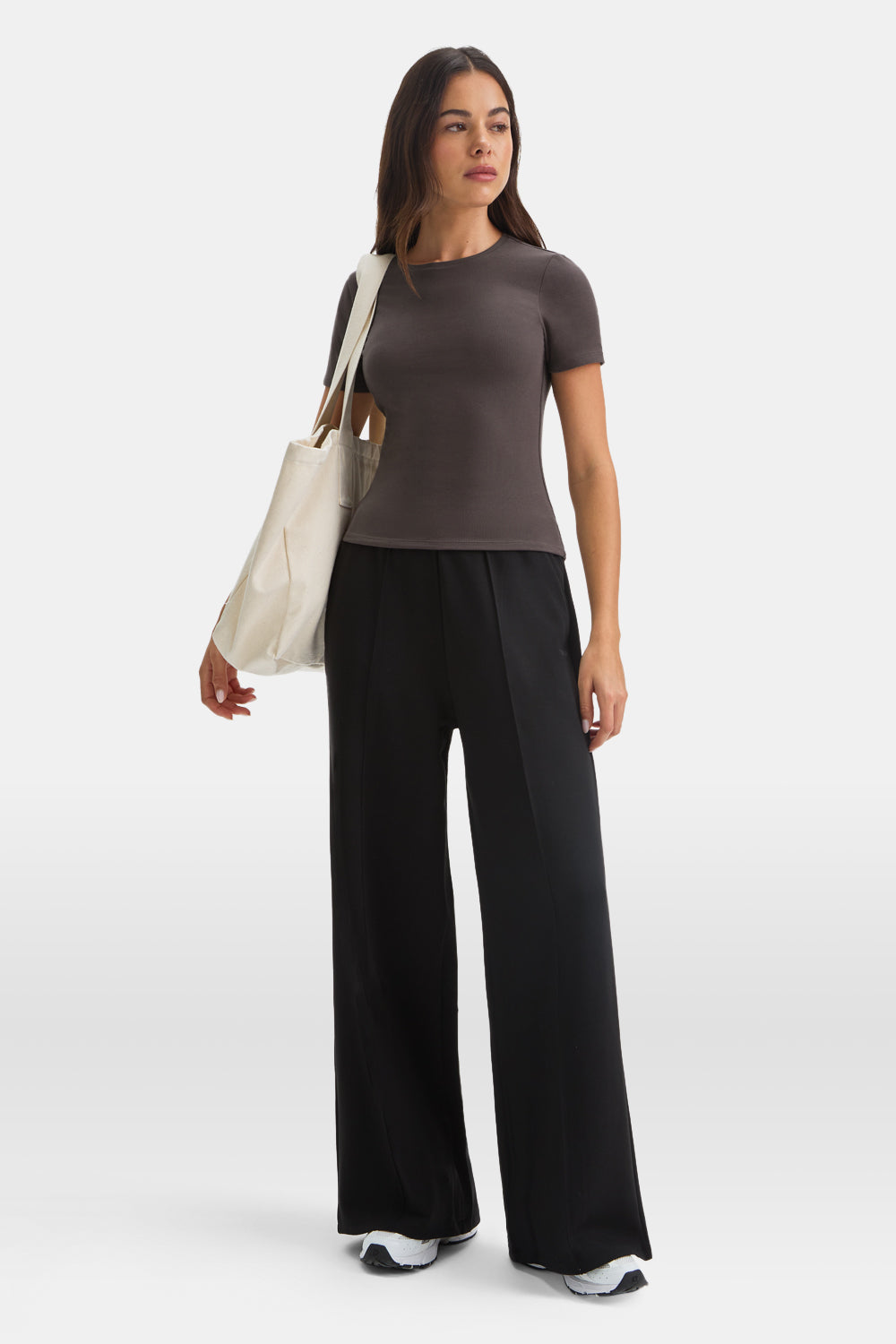 365 Sculpting Lounge T-Shirt - Mocha Brown