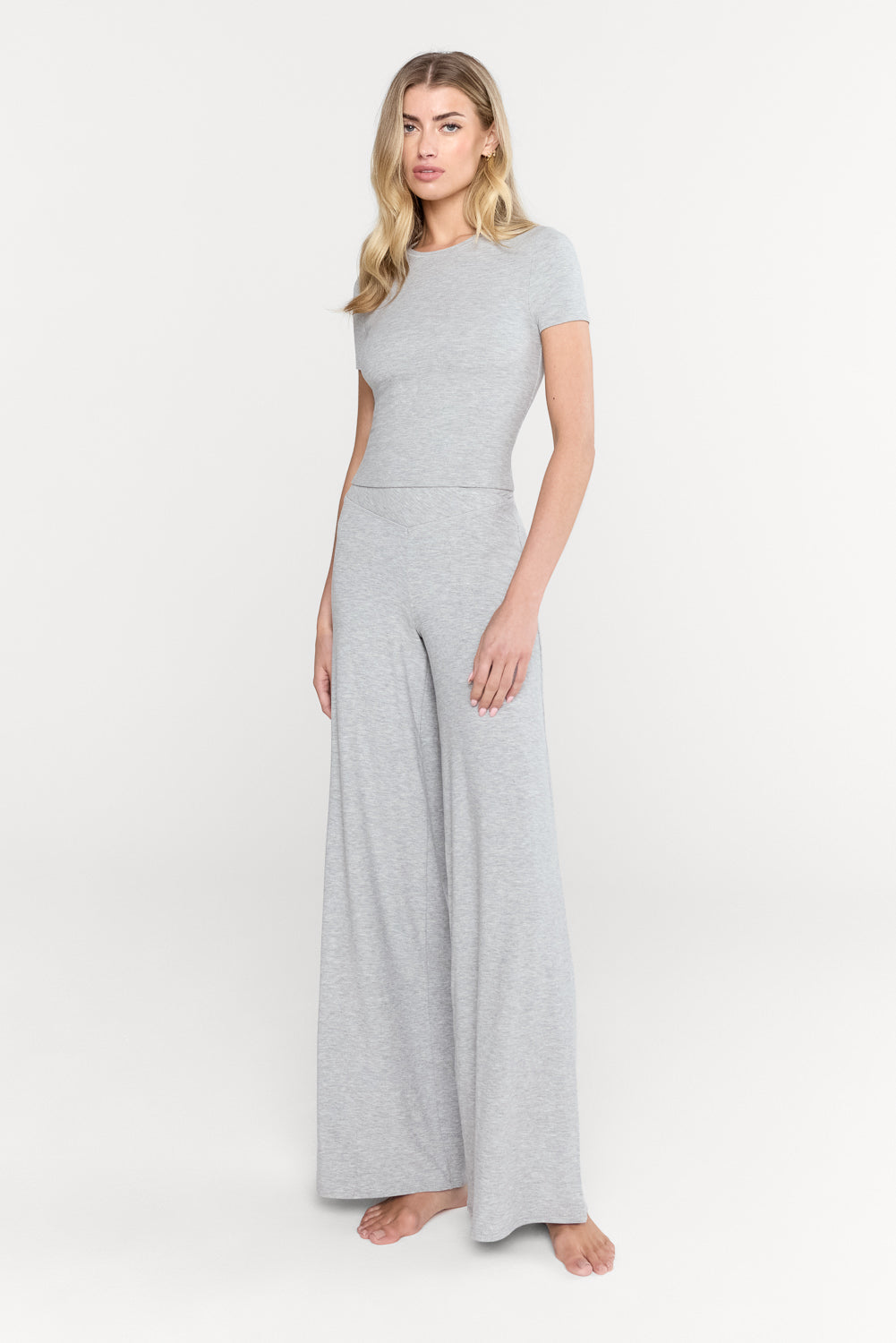 365 Sculpting Lounge Short Sleeve T-Shirt - Grey Marl