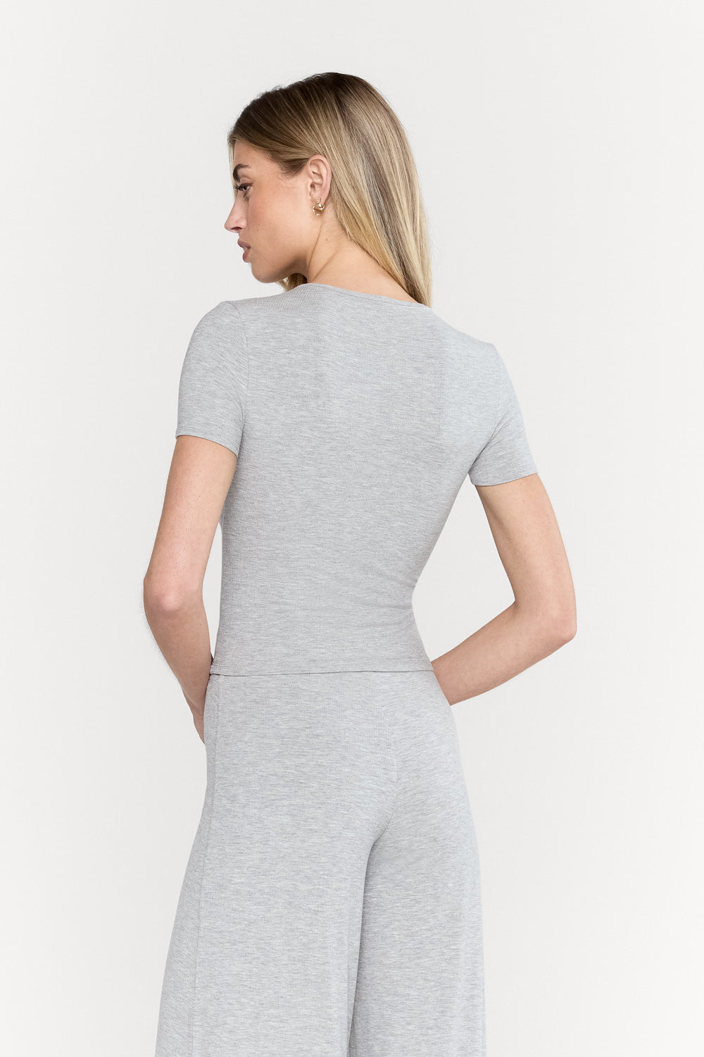 365 Sculpting Lounge Short Sleeve T-Shirt - Grey Marl