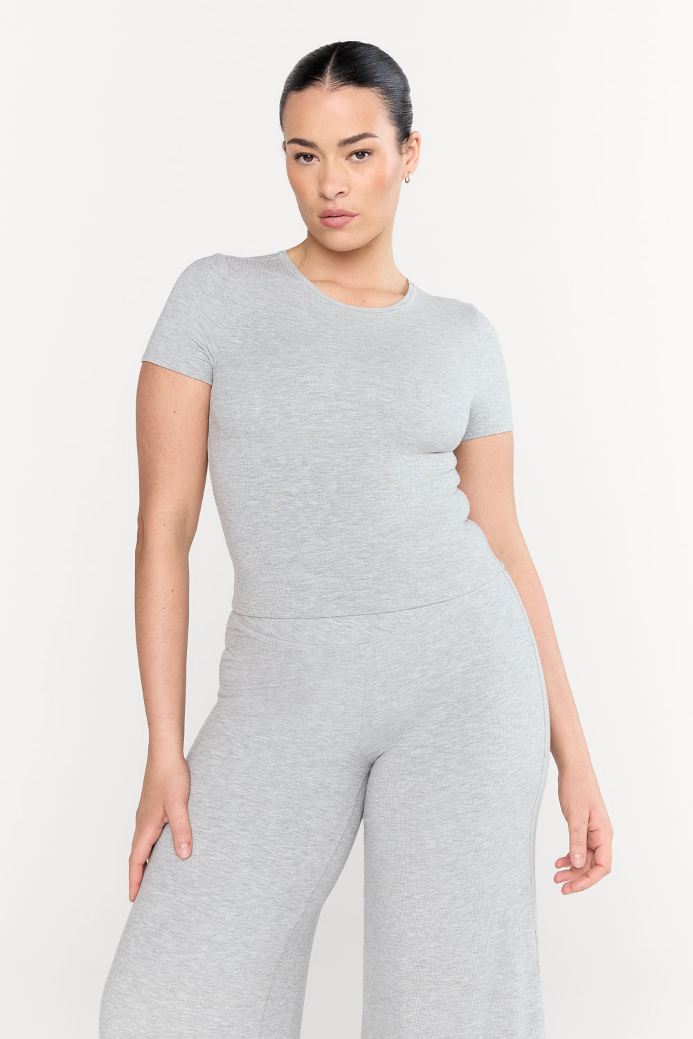 365 Sculpting Lounge Short Sleeve T-Shirt - Grey Marl