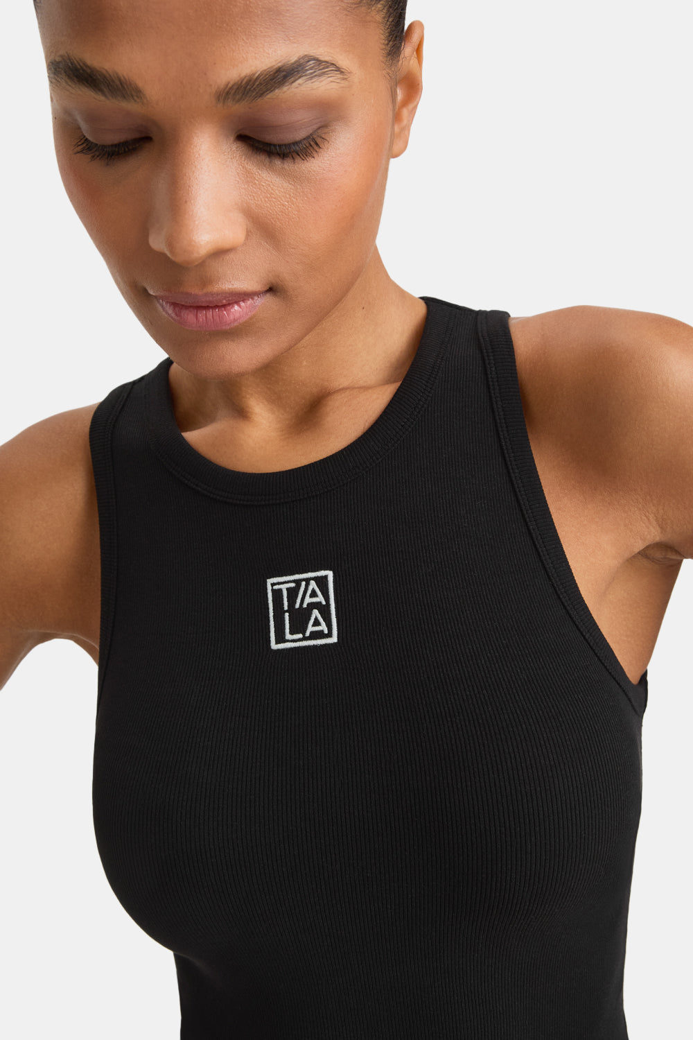 365 Rib Logo Racer Vest - Black