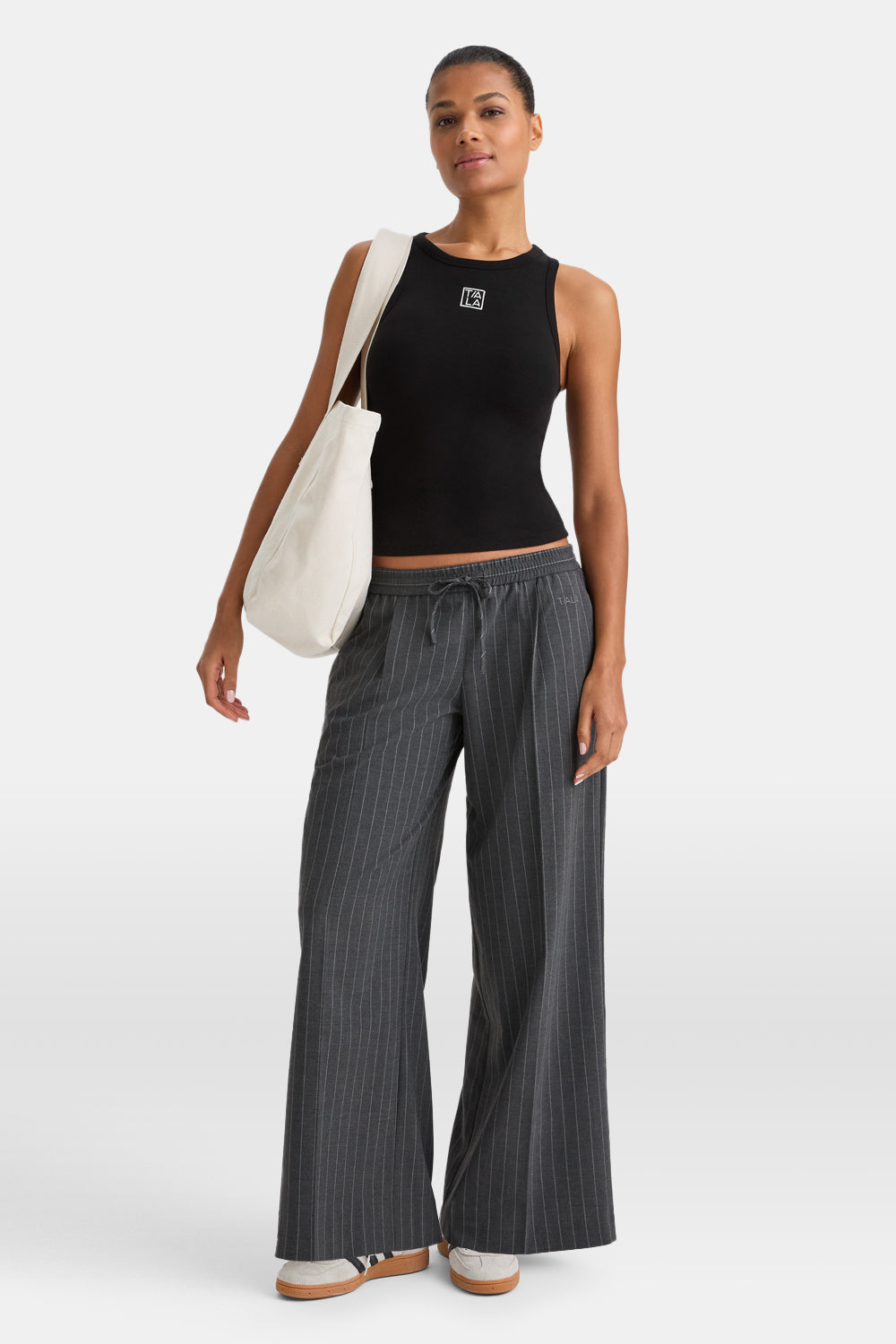 365 Rib Logo Racer Vest - Black