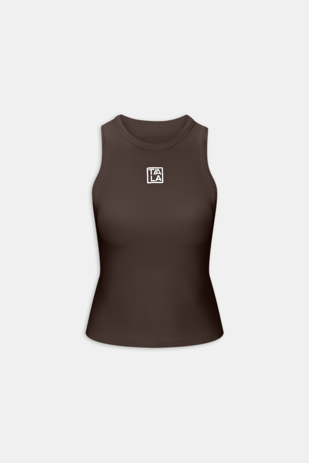 365 Rib Logo Racer Vest - Espresso