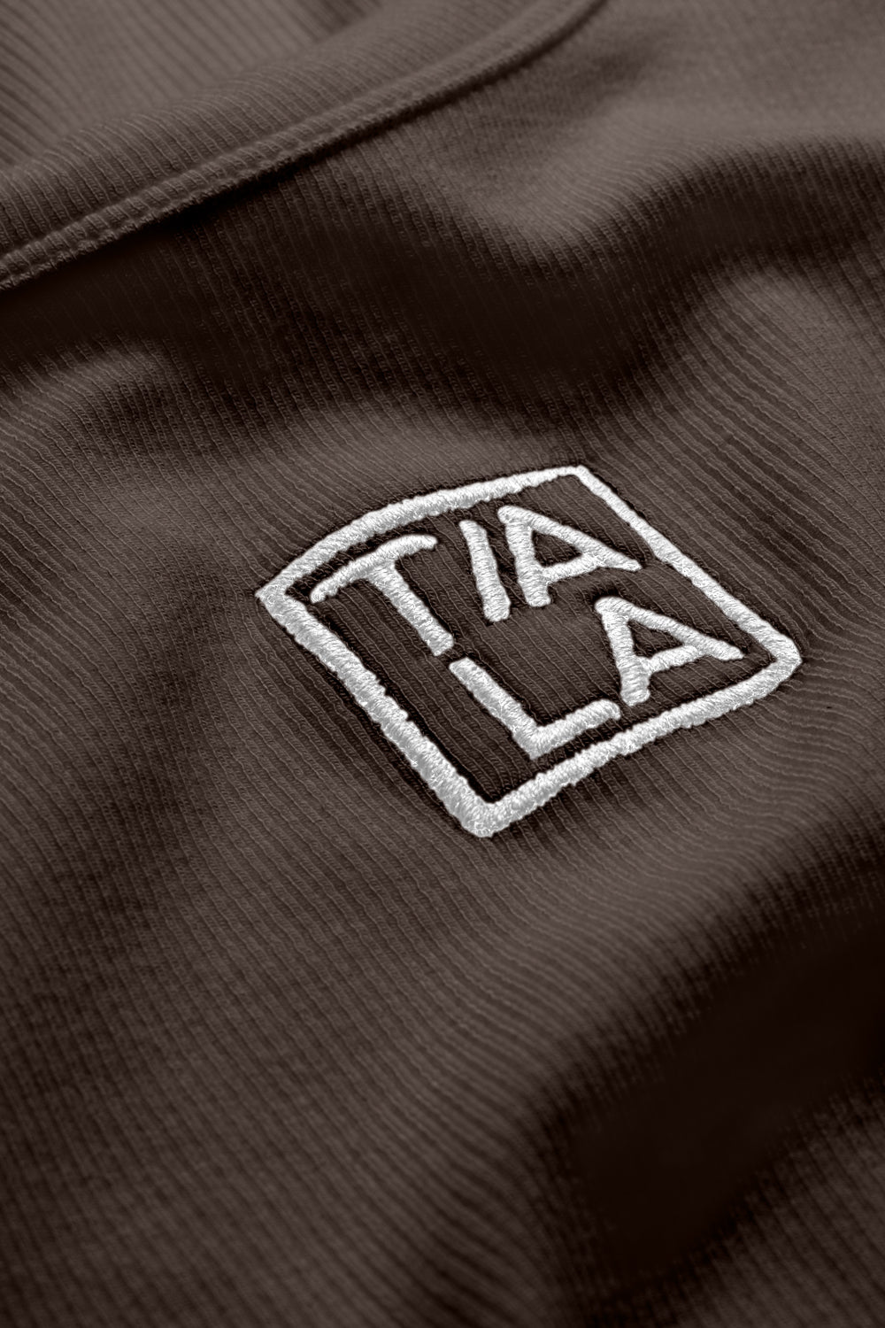 365 Rib Logo Racer Vest - Espresso