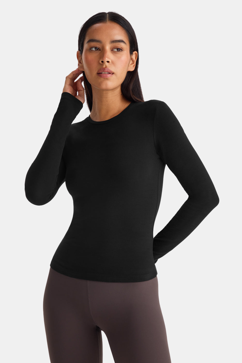 365 Core Cotton Long Sleeve T-Shirt - Black