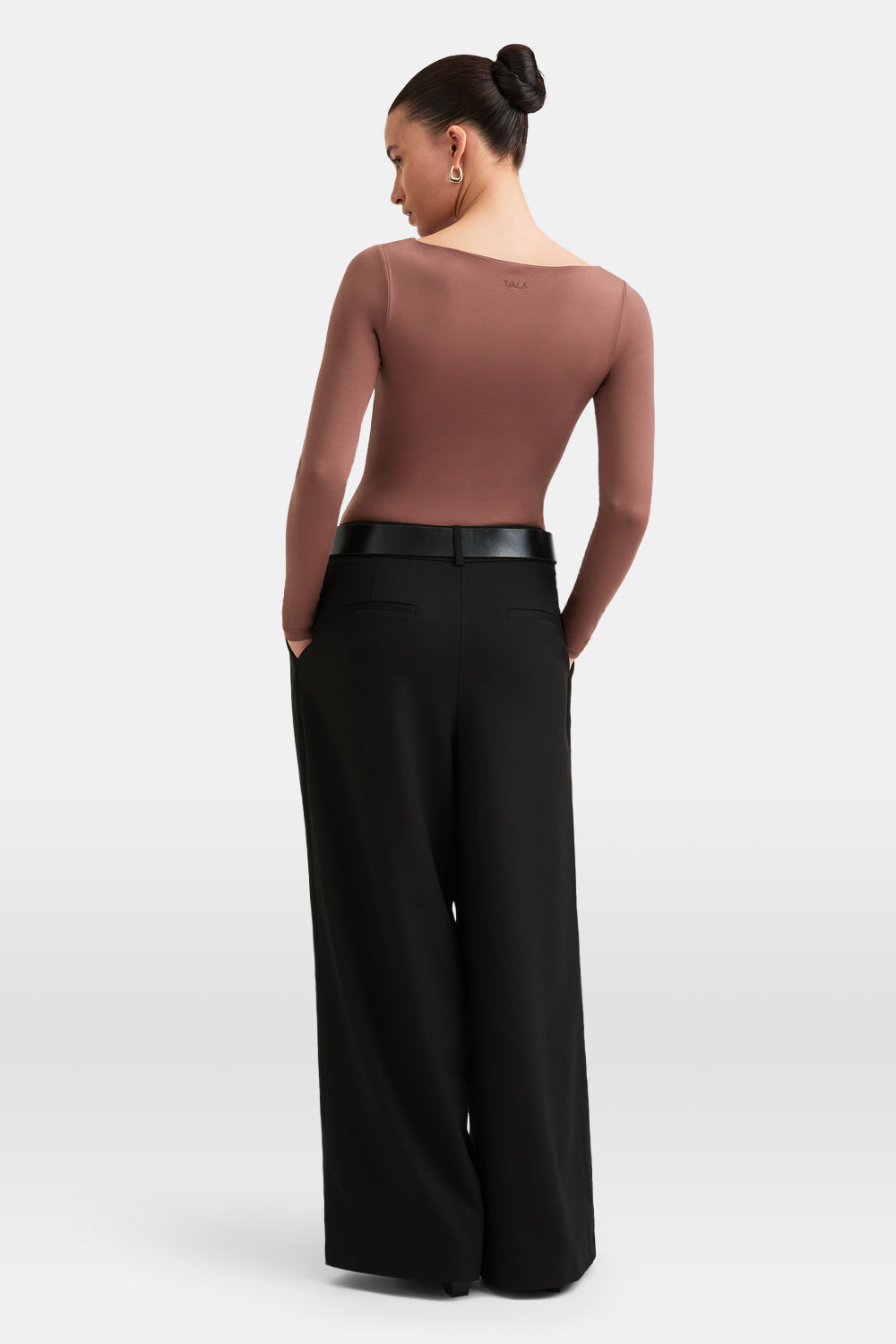 365 Boat Neck Long Sleeve Top - Clay