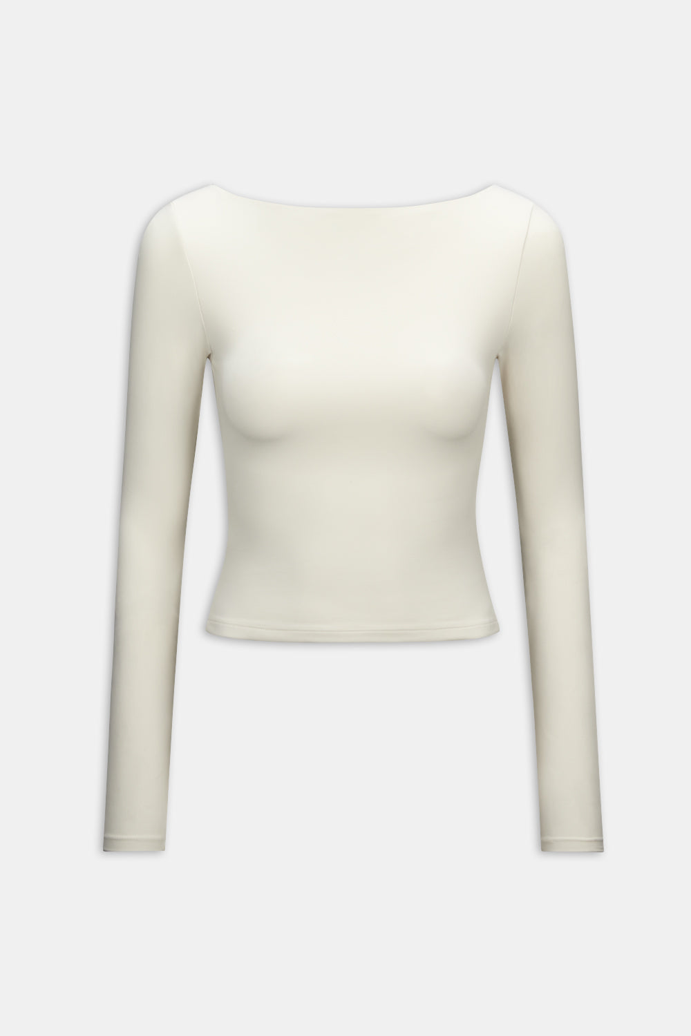 365 Boat Neck Long Sleeve Top - Vanilla