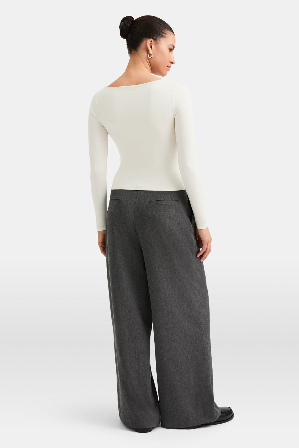 365 Boat Neck Long Sleeve Top - Vanilla