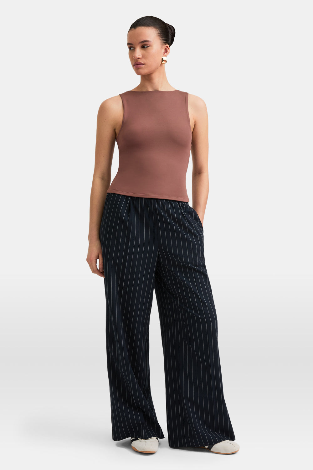 365 Boat Neck Tank - Clay