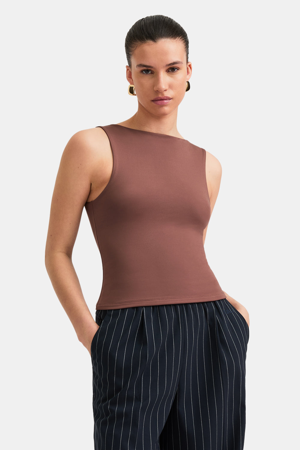 365 Boat Neck Tank - Clay