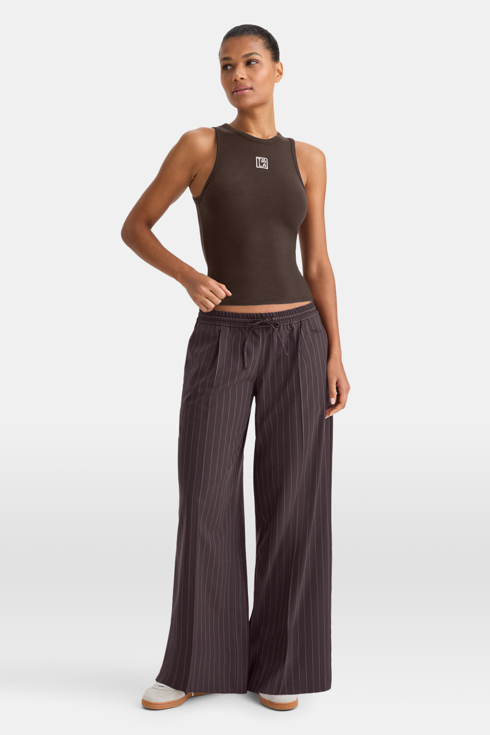 365 Rib Logo Racer Vest - Espresso