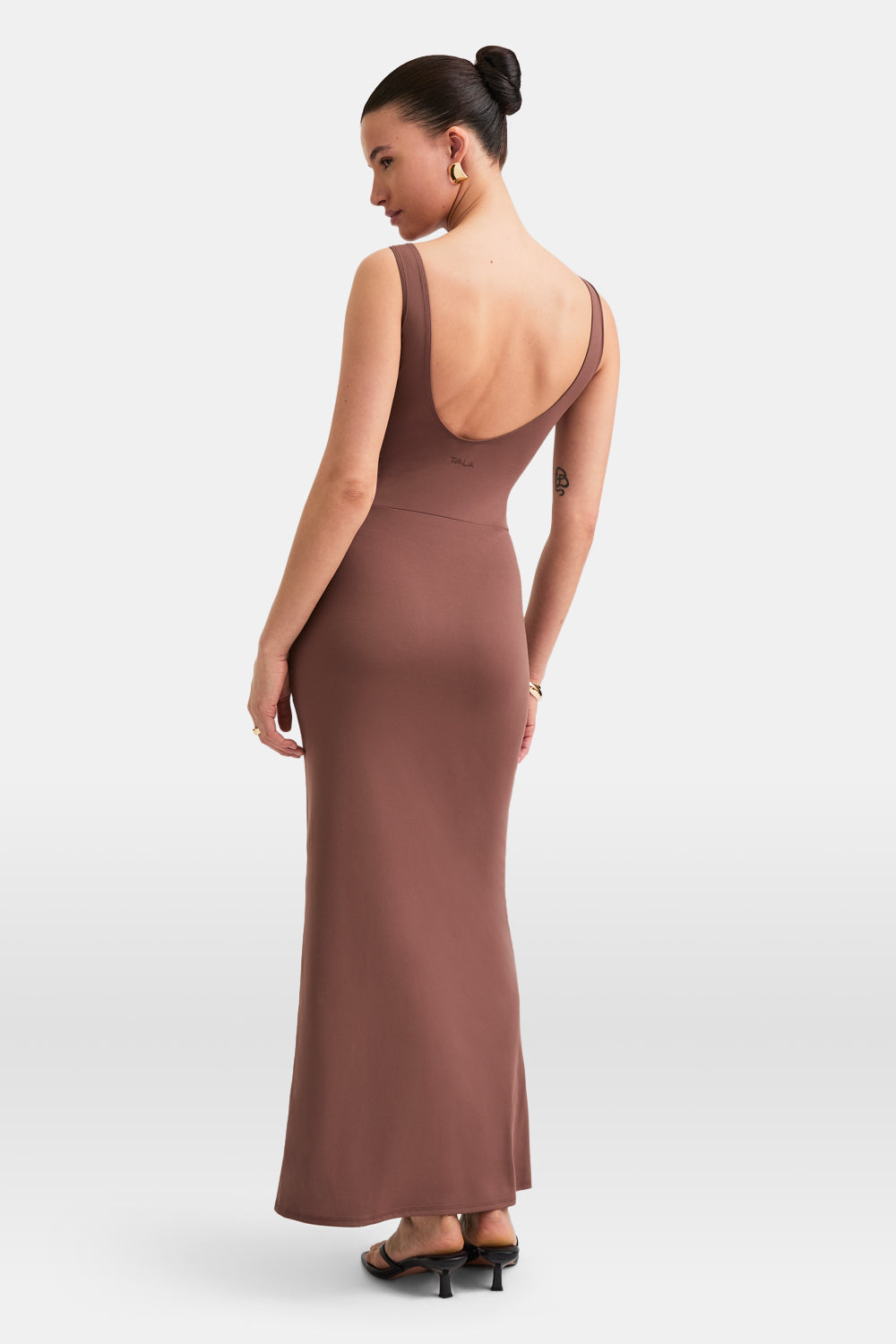 365 Open Back Maxi Dress - Clay