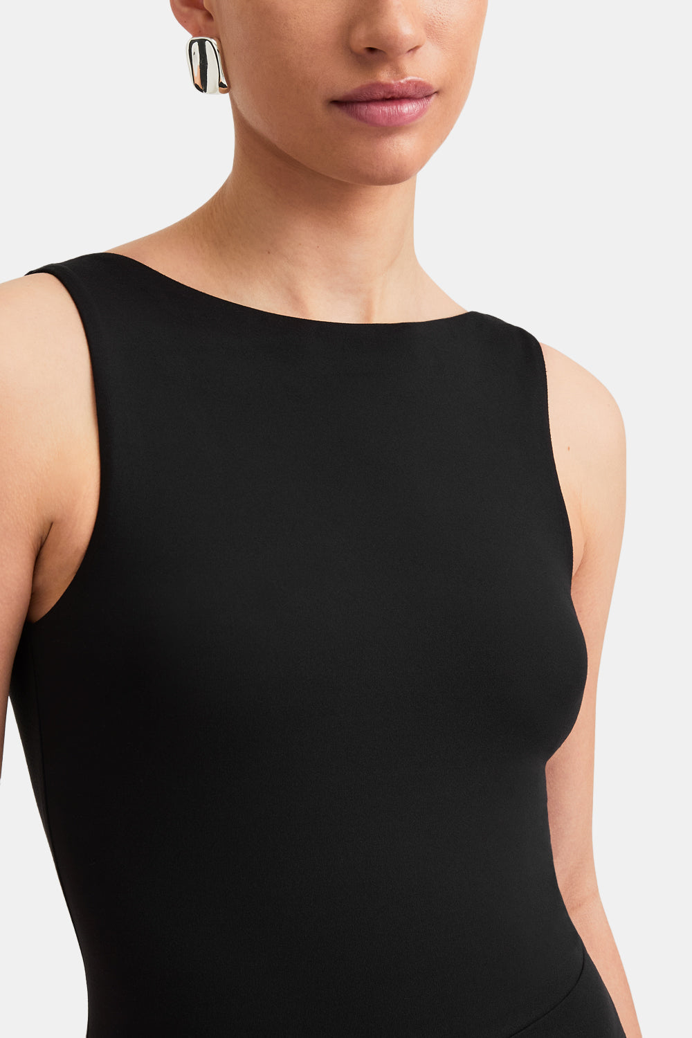 365 Open Back Maxi Dress - Shadow Black