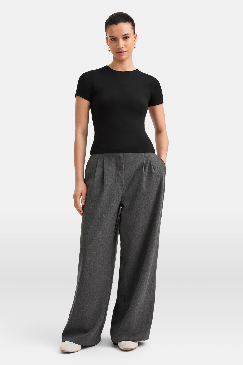 365 Crew Neck Short Sleeve T-Shirt - Shadow Black