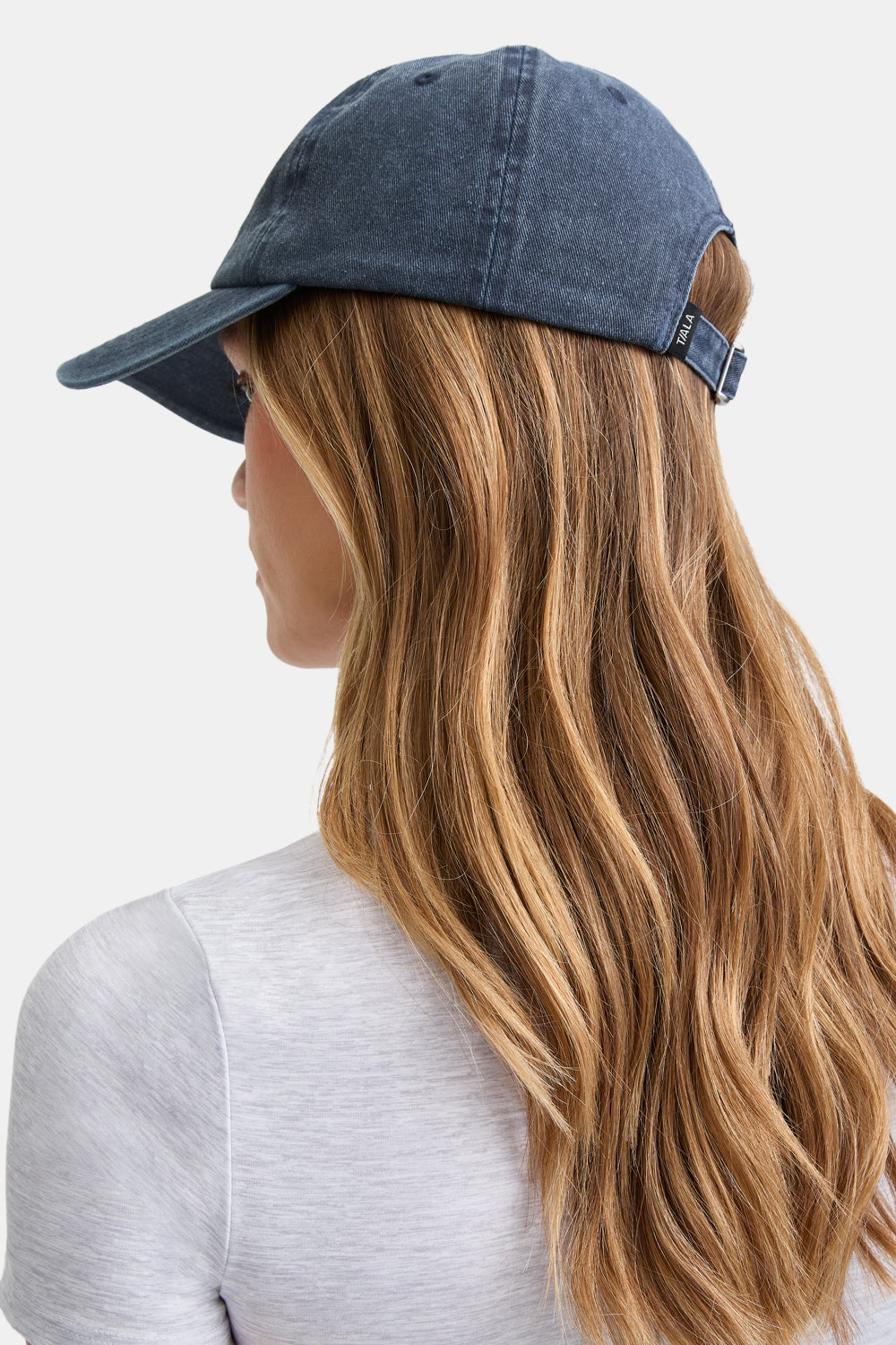 TALA Active Embroidered Cap - Washed Denim
