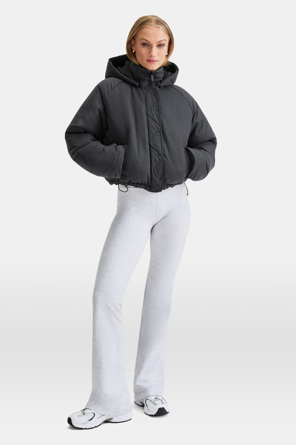 Cocoon T Logo Reversible Puffer Jacket - Black