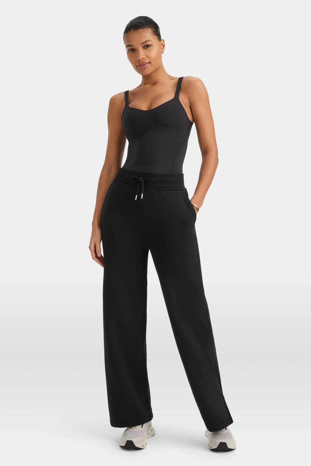 Wide Leg Club Logo Jogger - Black