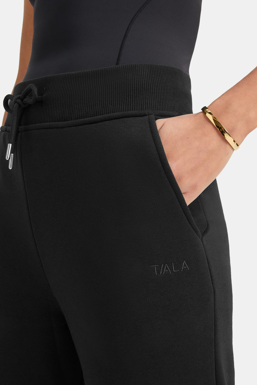 Wide Leg Club Logo Jogger - Black