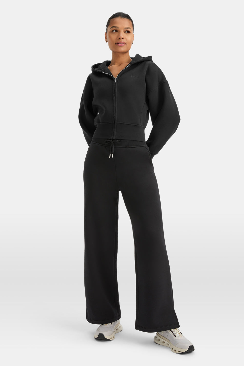 Cocoon Zip Through Hoodie - Black