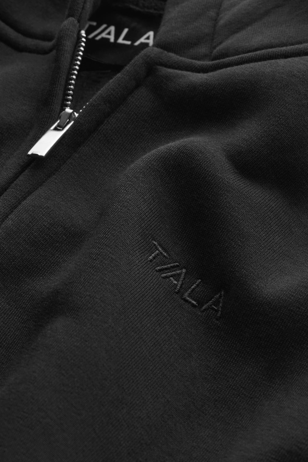 Cocoon Zip Through Hoodie - Black